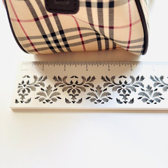 3601 BURBERRY VINTAGE BAG BURBERRY CANVAS LEATHER NOVA CHECK LOGO TOTE BAG - Picture 5 of 14